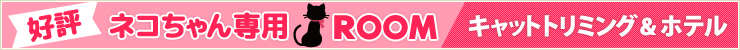 好評！ネコちゃん専用ROOM。キャットトリミング＆ホテル
